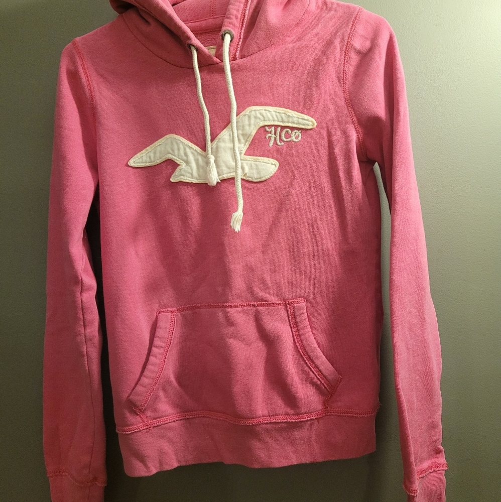 Hollister Pink Pullover Hoodie Sz M